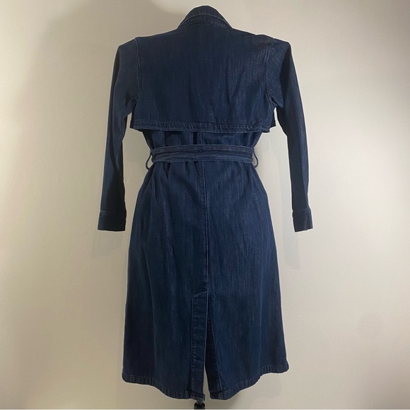 Topshop Moto Denim Long Sleeve Belted Dress - Picture 2 of 6